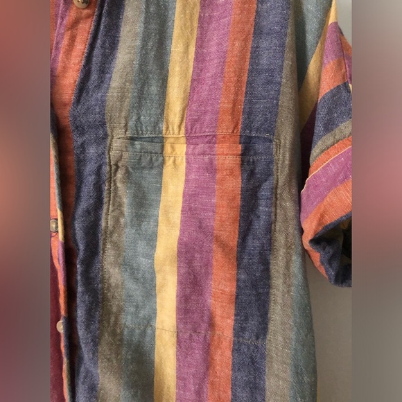 Madewell Button-up Courier Shirtdress in Rainbow Stripe - Picture 9 of 11